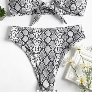 Snakeskin bikini bottoms